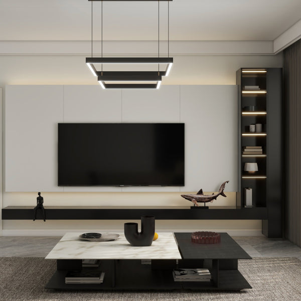 Urban Edge TV Cabinet Display Design in Contemporary Style