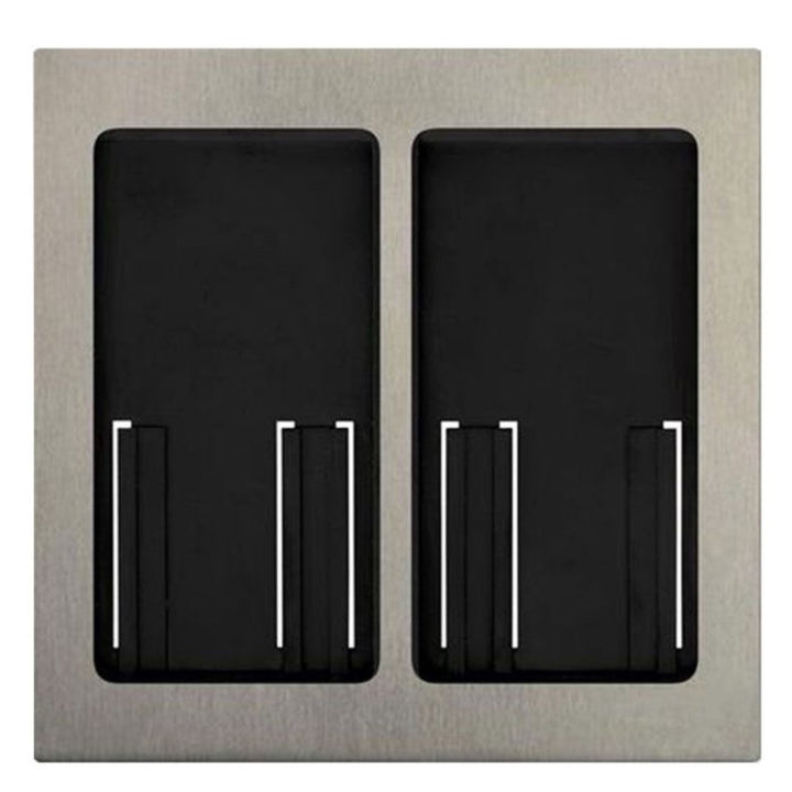 Lutron LPFP-S2-SN：Faceplate Dual Opening Metal Satin Nickel