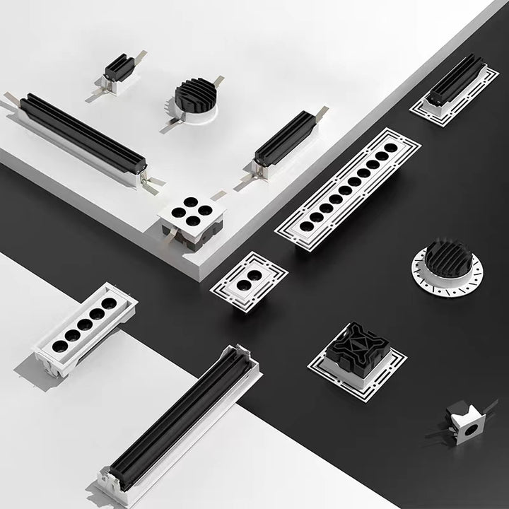 Frameless Embedded 5 Head /10 Head Grille Spotligh
