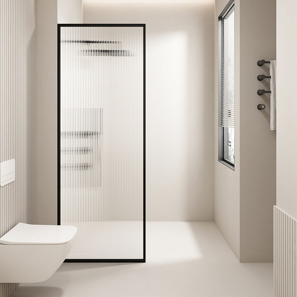 Single Solid Glass Shower screen Elegant Black (S-96Y10)