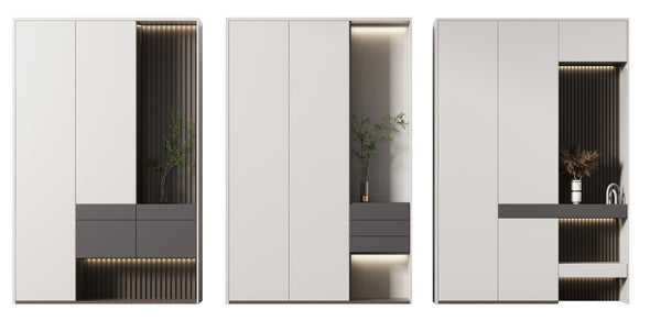 Versatile Shoe Cabinets: Modern Simplicity Dual Tone under cupboard