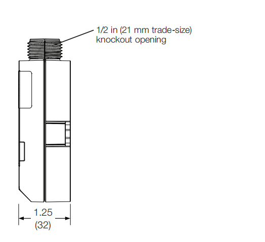 Lutron RF Relay Module dimensions