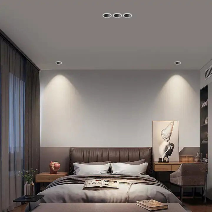 Adjustable Embedded Spotlight Anti-Glare Recessed COB Light Display