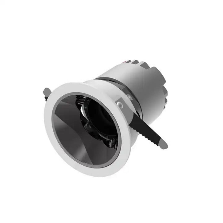 Adjustable Embedded Spotlight Anti-Glare Recessed COB Light (Black)