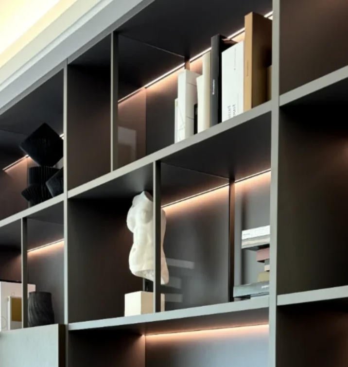 Aluminium and glass cabinet divider