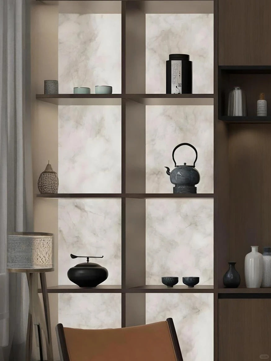 Illuminated display cabinet detail