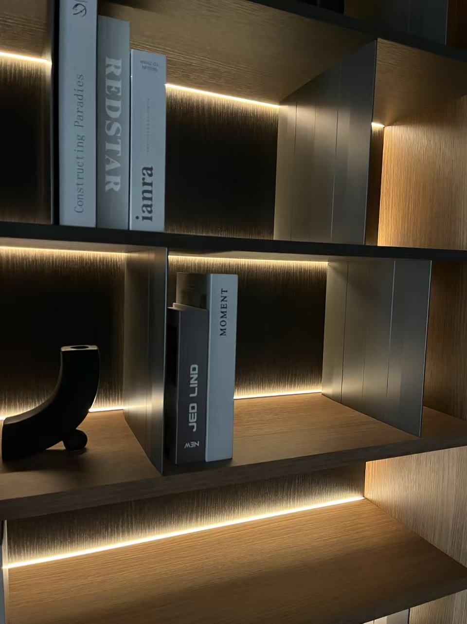 Layered display shelving