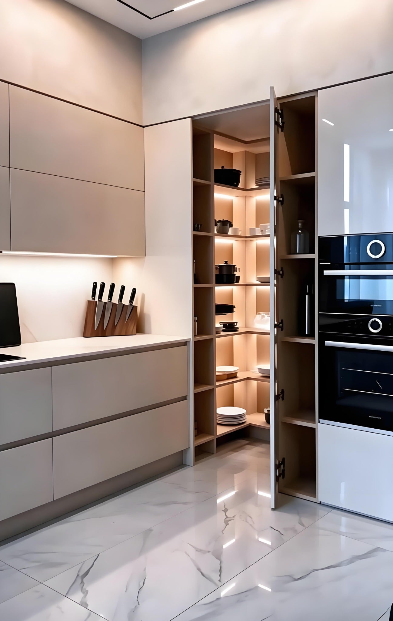 Meerkat Home 800mm pantry system in a custom kitchen in Singapore
