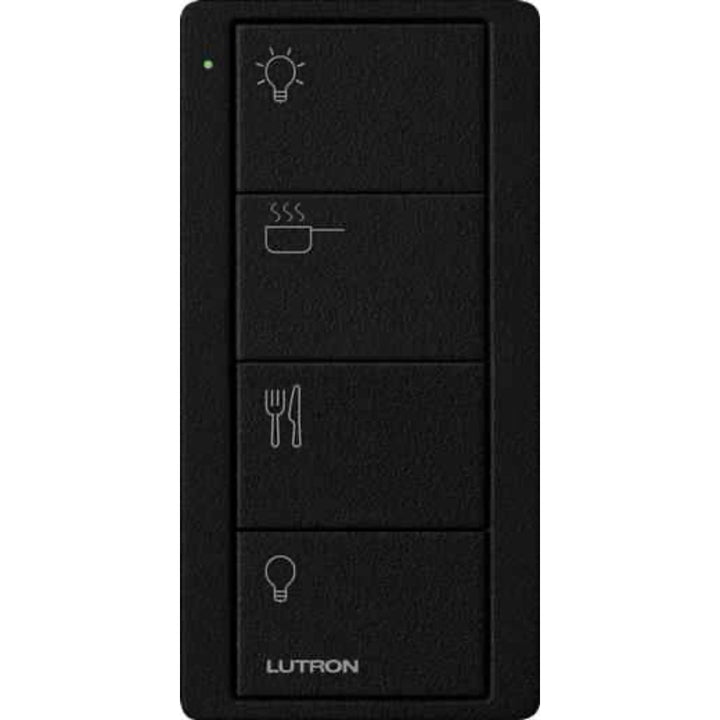 Lutron PM2-4B-TBL-P02：4 Button Black Kitchen Scene