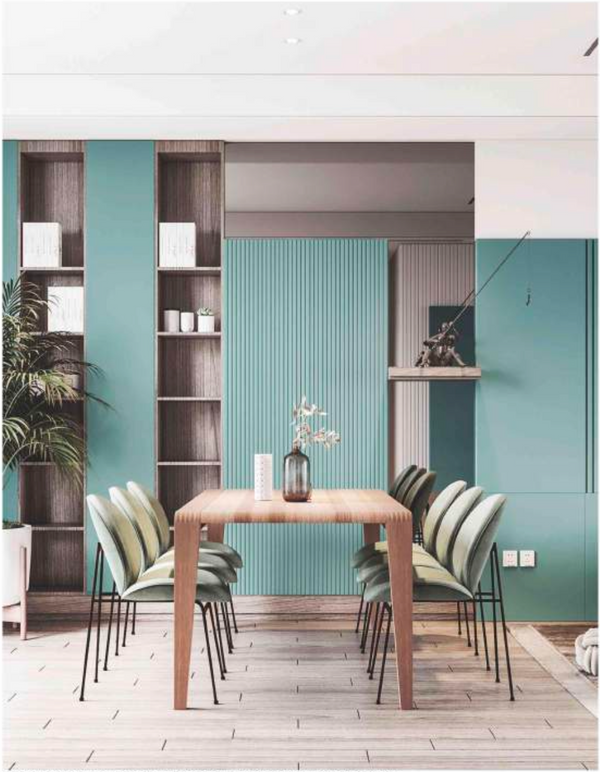 Teal Pop Solid Color Korean Series Wall Panels - Available in four colours