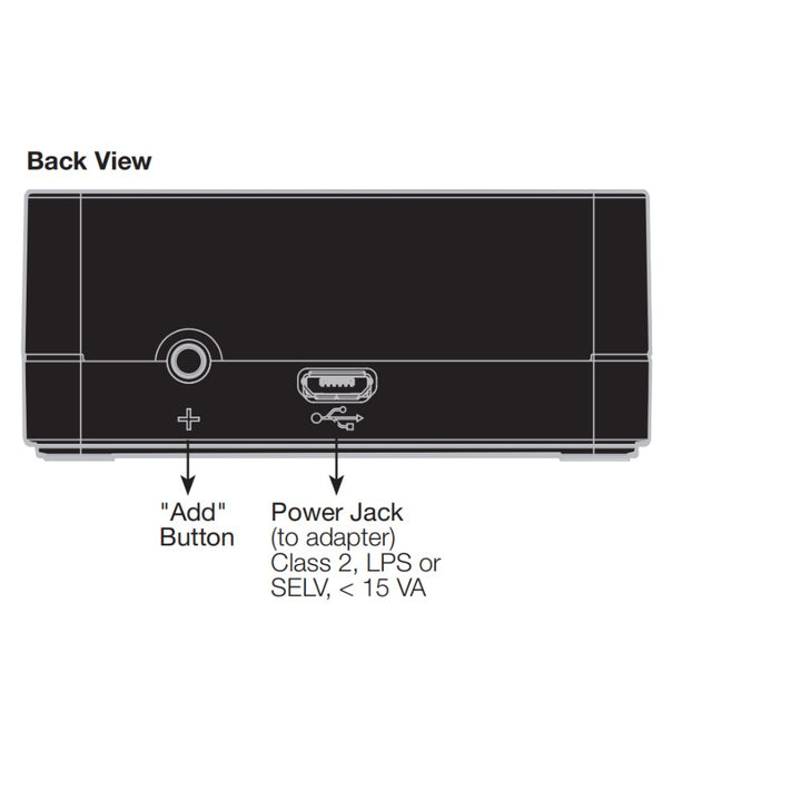 Lutron RA2 Select Black Wireless Repeater back view