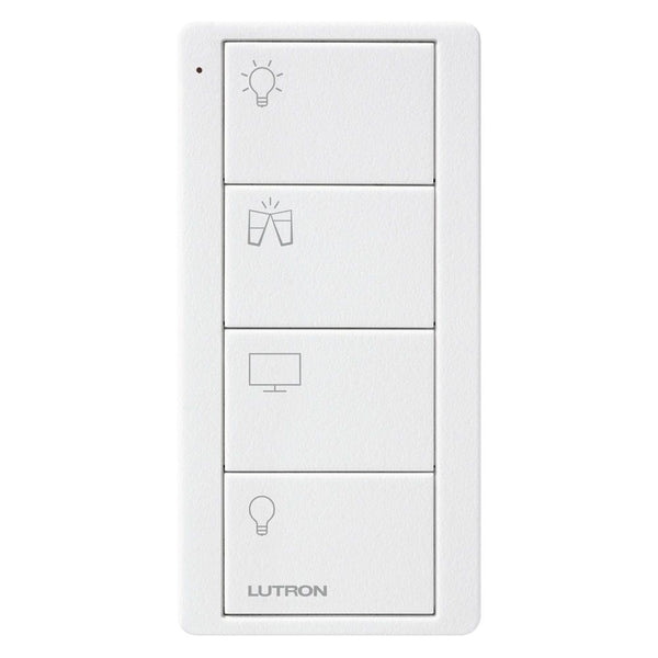 lutron PM2-4B-TAW-P01：4 Button Arctic White Family Scene