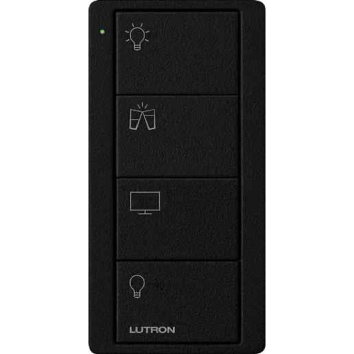 Lutron PM2-4B-TBL-P01：4 Button Black Family Scene